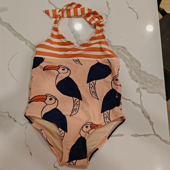 2/25 Tea Collection Toucan Birds Halter Swimsuit - Picture 8 of 8